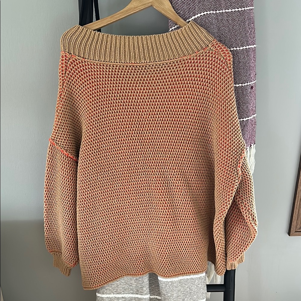 Women's Orange Sweater - Picture 3 of 3